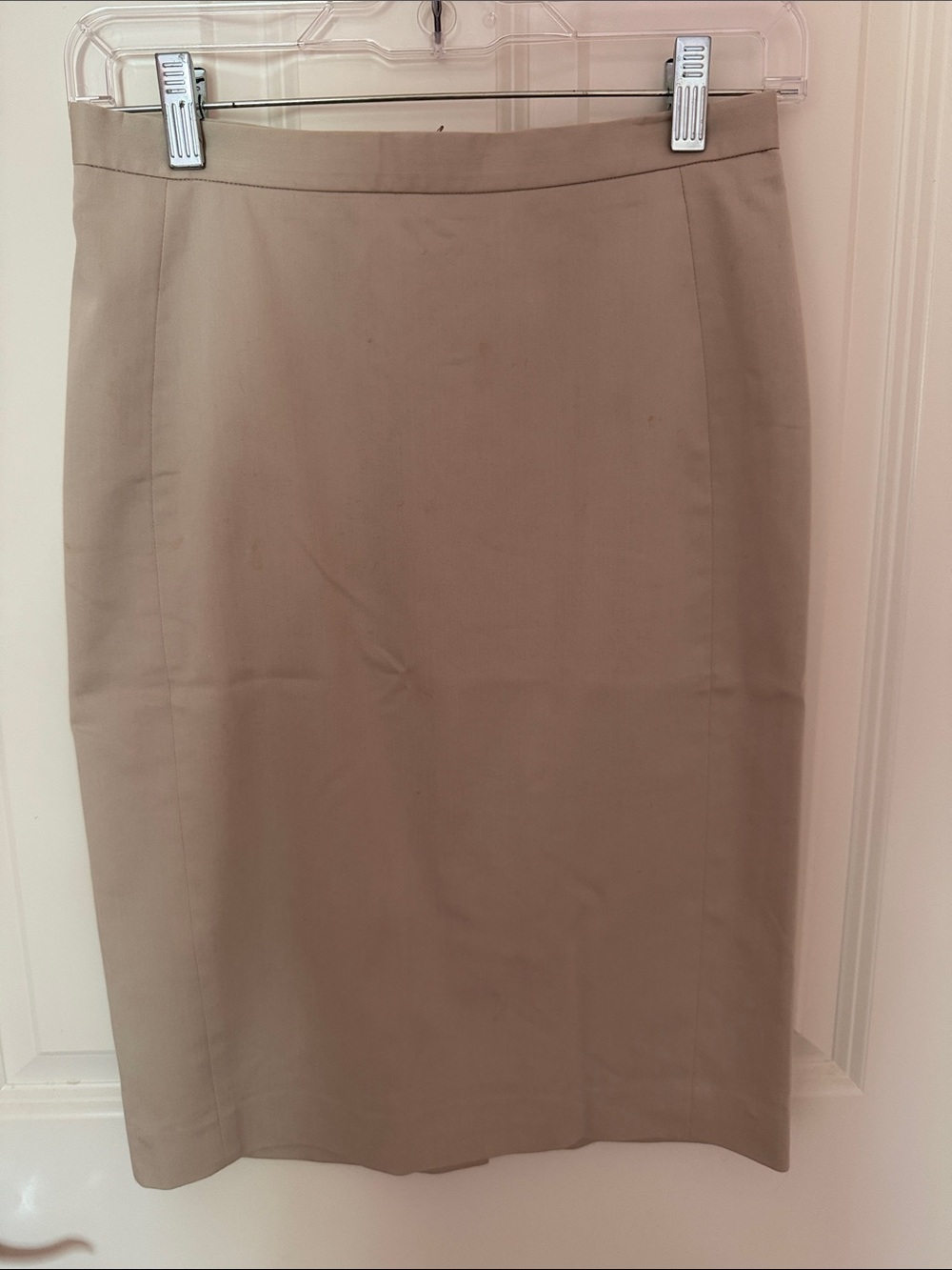 Ann Taylor Khaki Beige Pencil Skirt